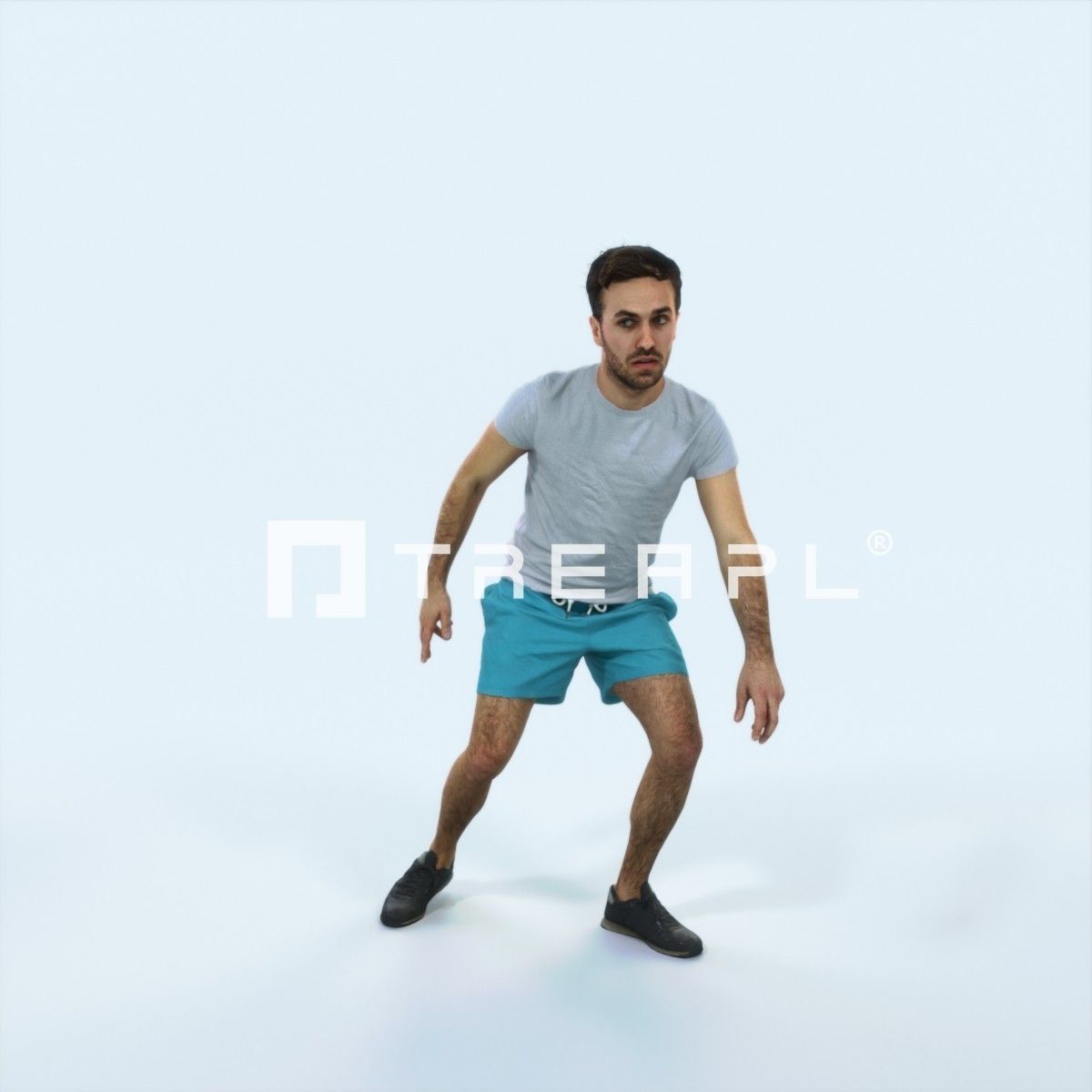 Flow 09A Changing Direction Sports Football Man Low-poly 3D model_1