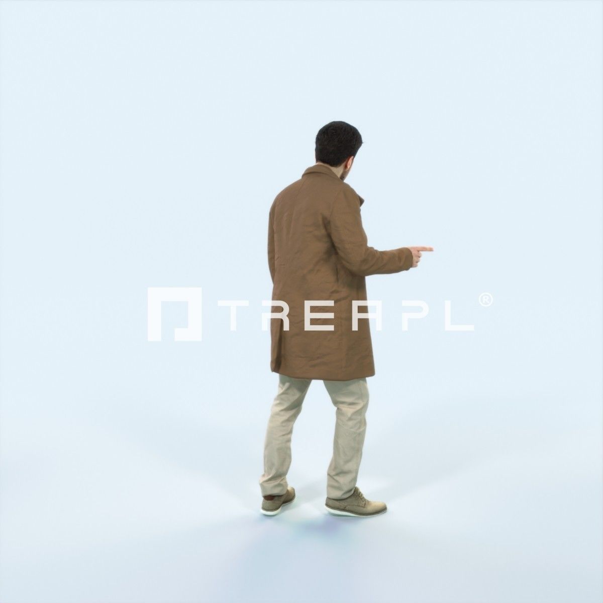 Flow 09K walking Elegant Man Low-poly 3D model_3