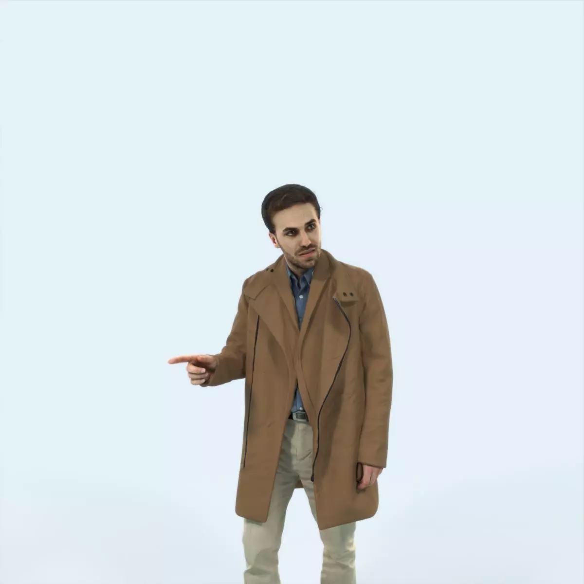 Flow 09K walking Elegant Man Low-poly 3D model_0