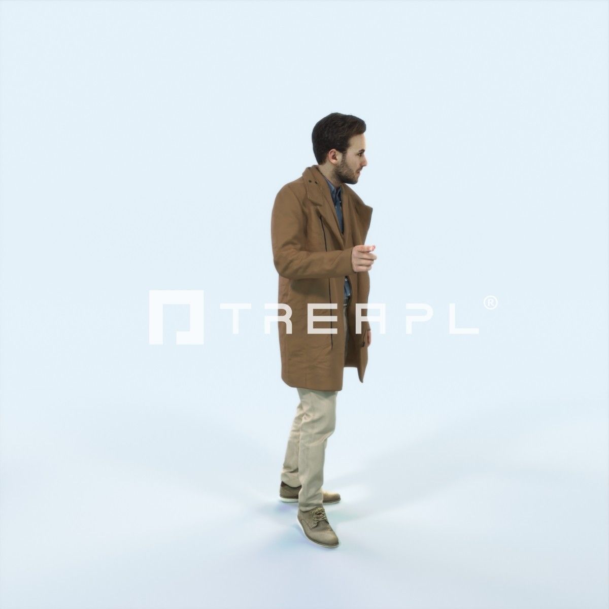 Flow 09K walking Elegant Man Low-poly 3D model_2