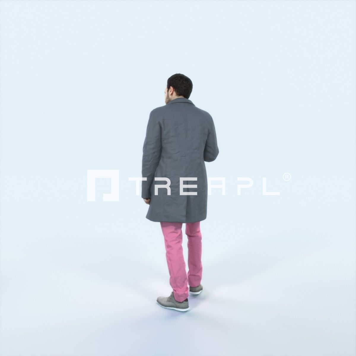 Flow 09J walking Elegant Winter Man Low-poly 3D model_4