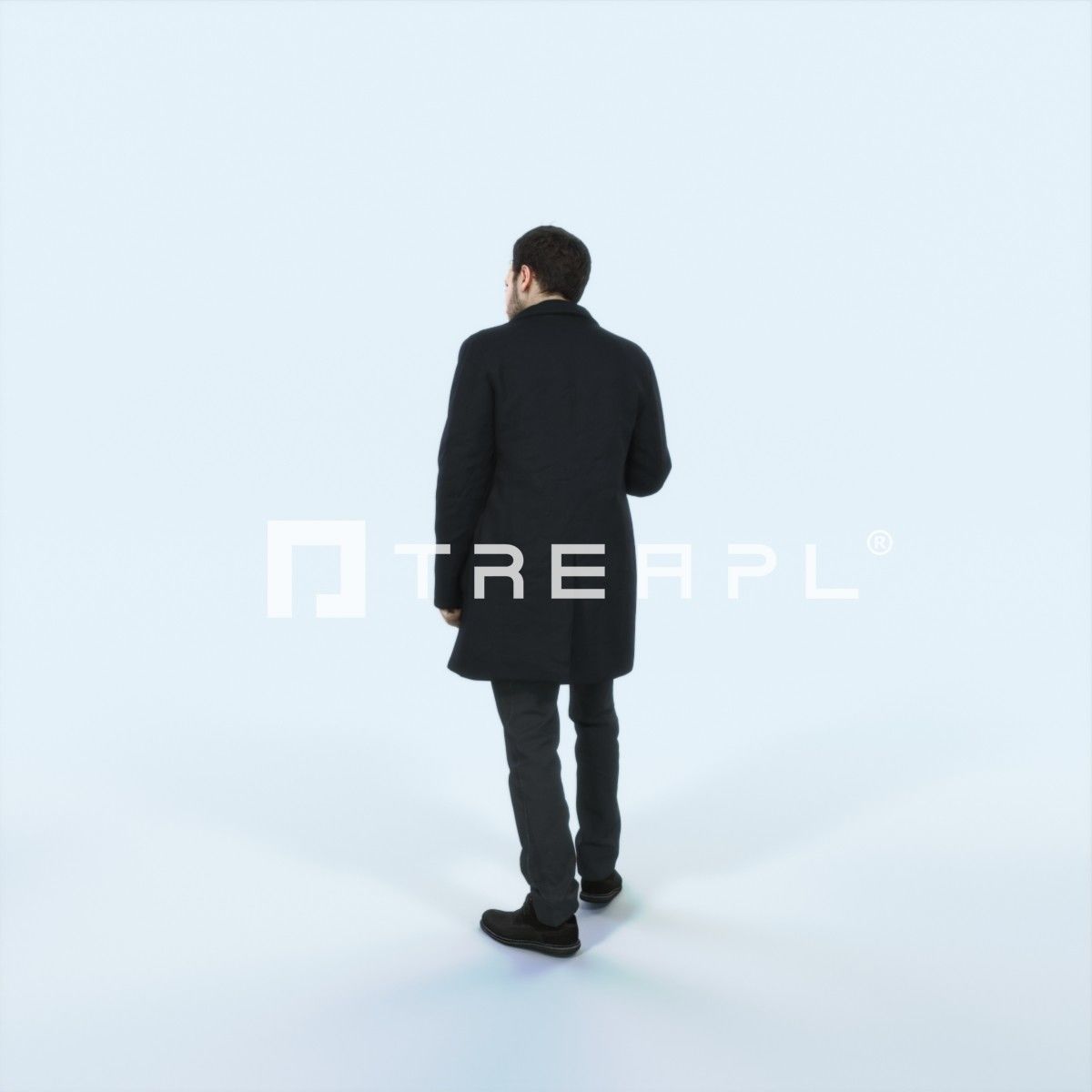 Flow 09B walking Elegant Winter Man Low-poly 3D model_4