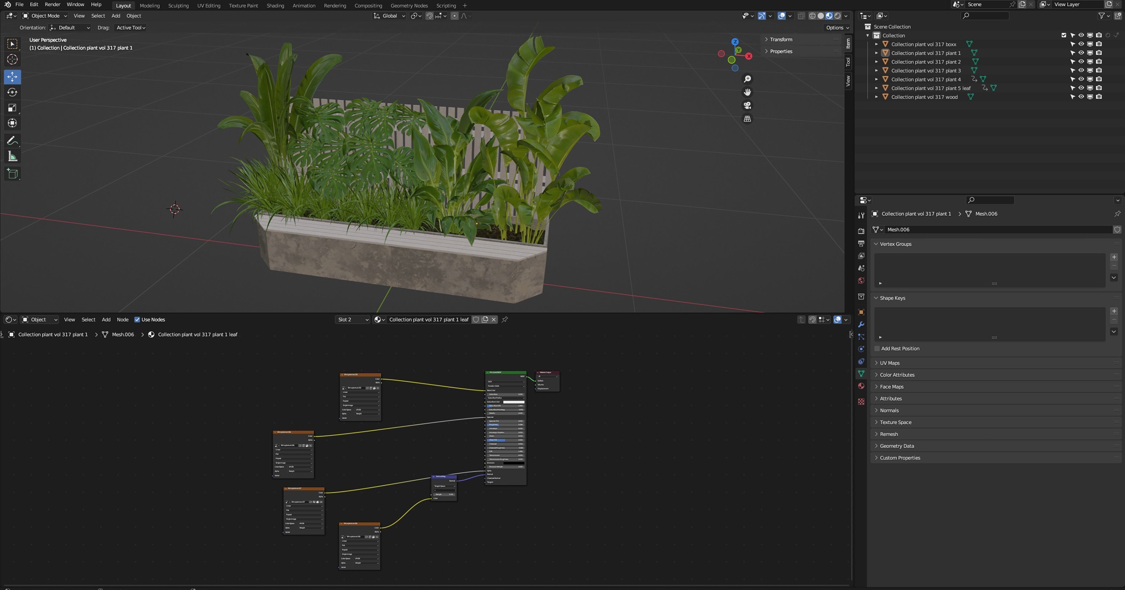 Collection plant vol 317 - blender model  3D model_6