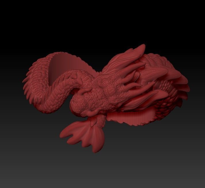 DRAGON RING 3D print model_3