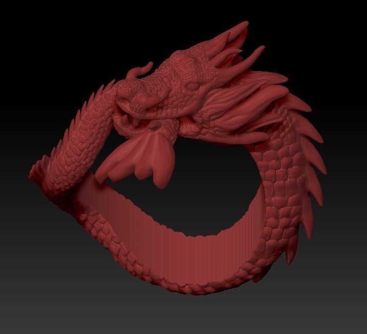 DRAGON RING 3D print model_1