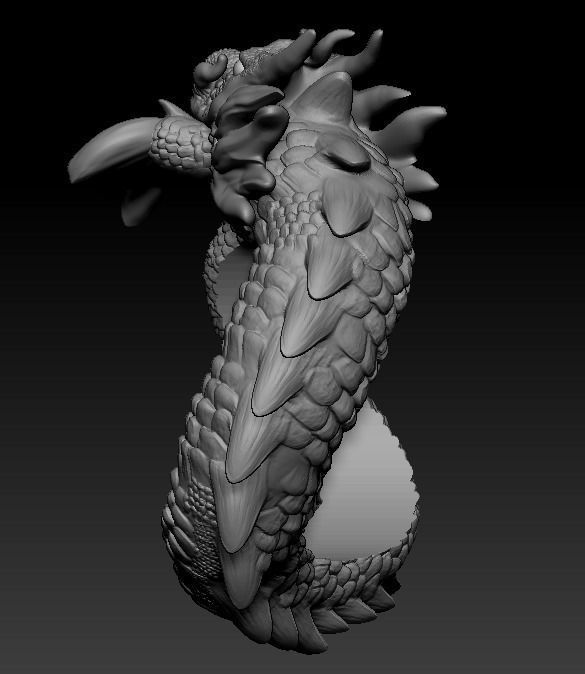 DRAGON RING 3D print model_8