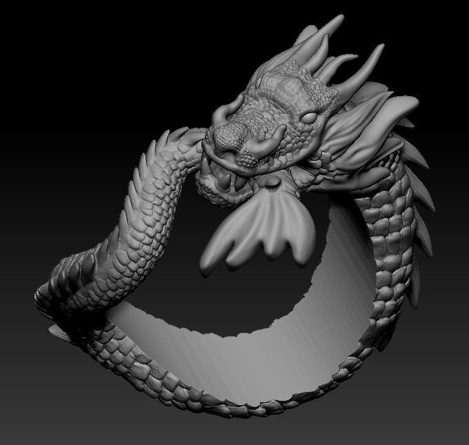 DRAGON RING 3D print model_5