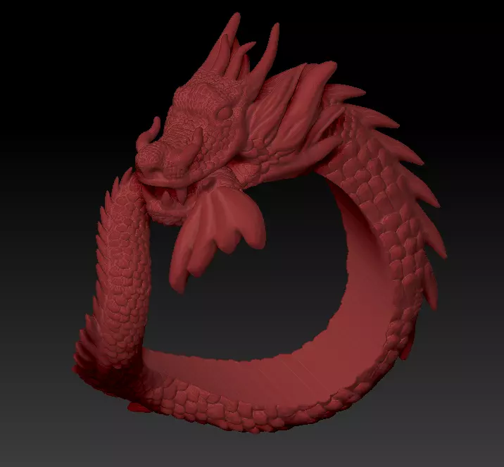 DRAGON RING 3D print model_0