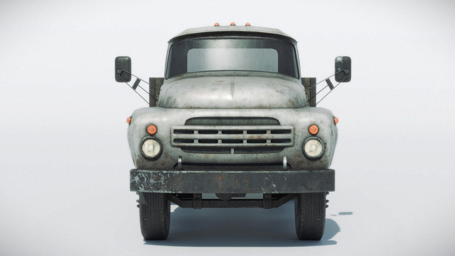 Rusty Old Soviet Truck Low-poly 3D model_10