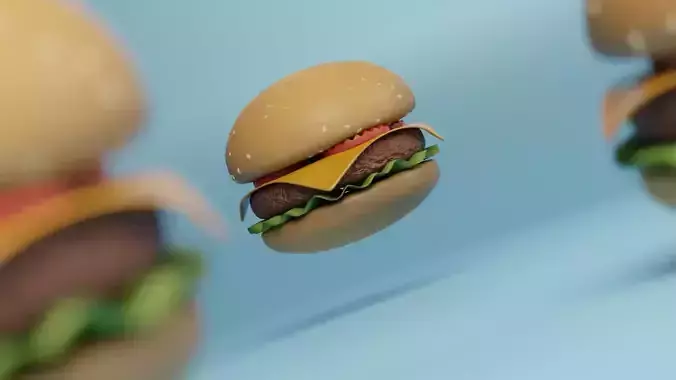 BURGER LOWPOLY 