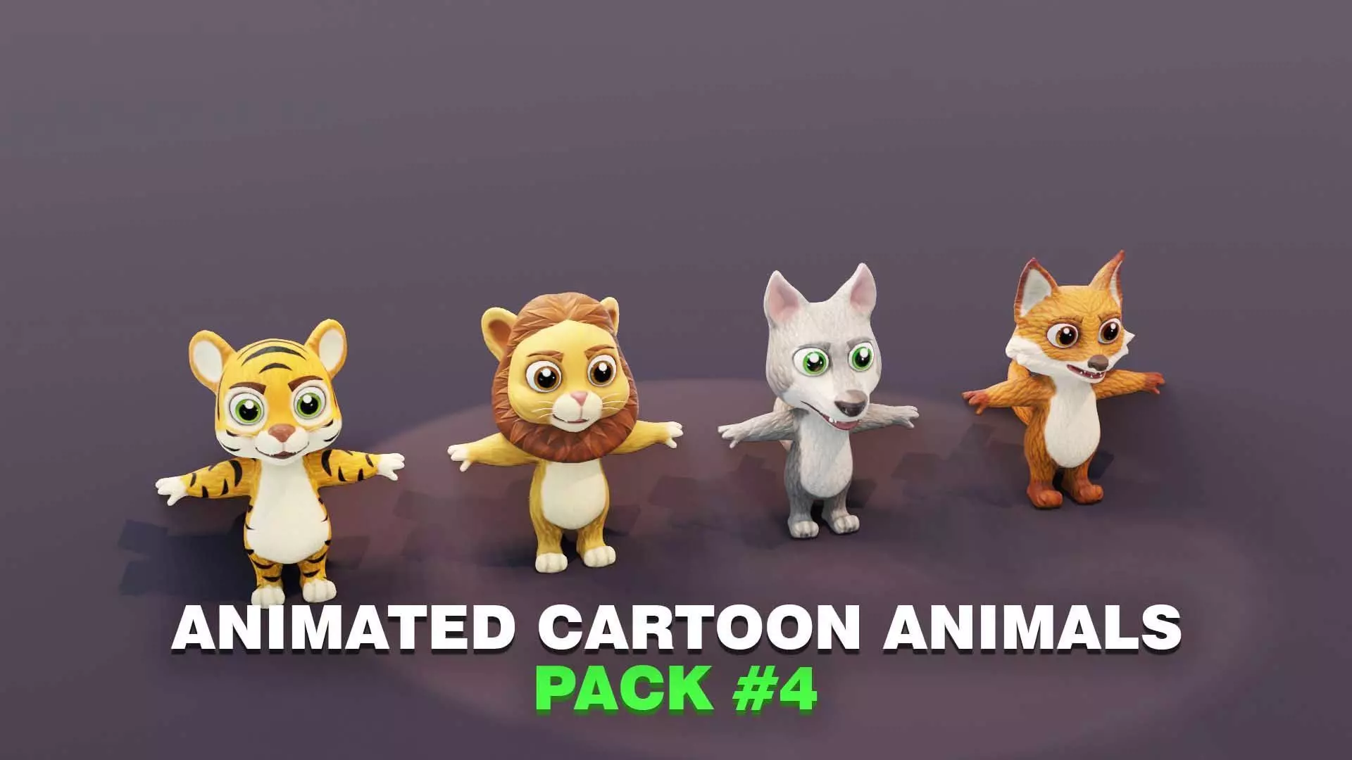 Animated Cartoon Animals 3D Models Collection 04 _0