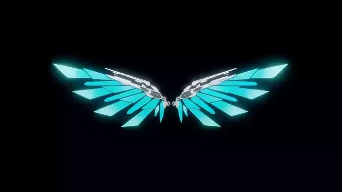 Robot Wings Low-poly 3D model