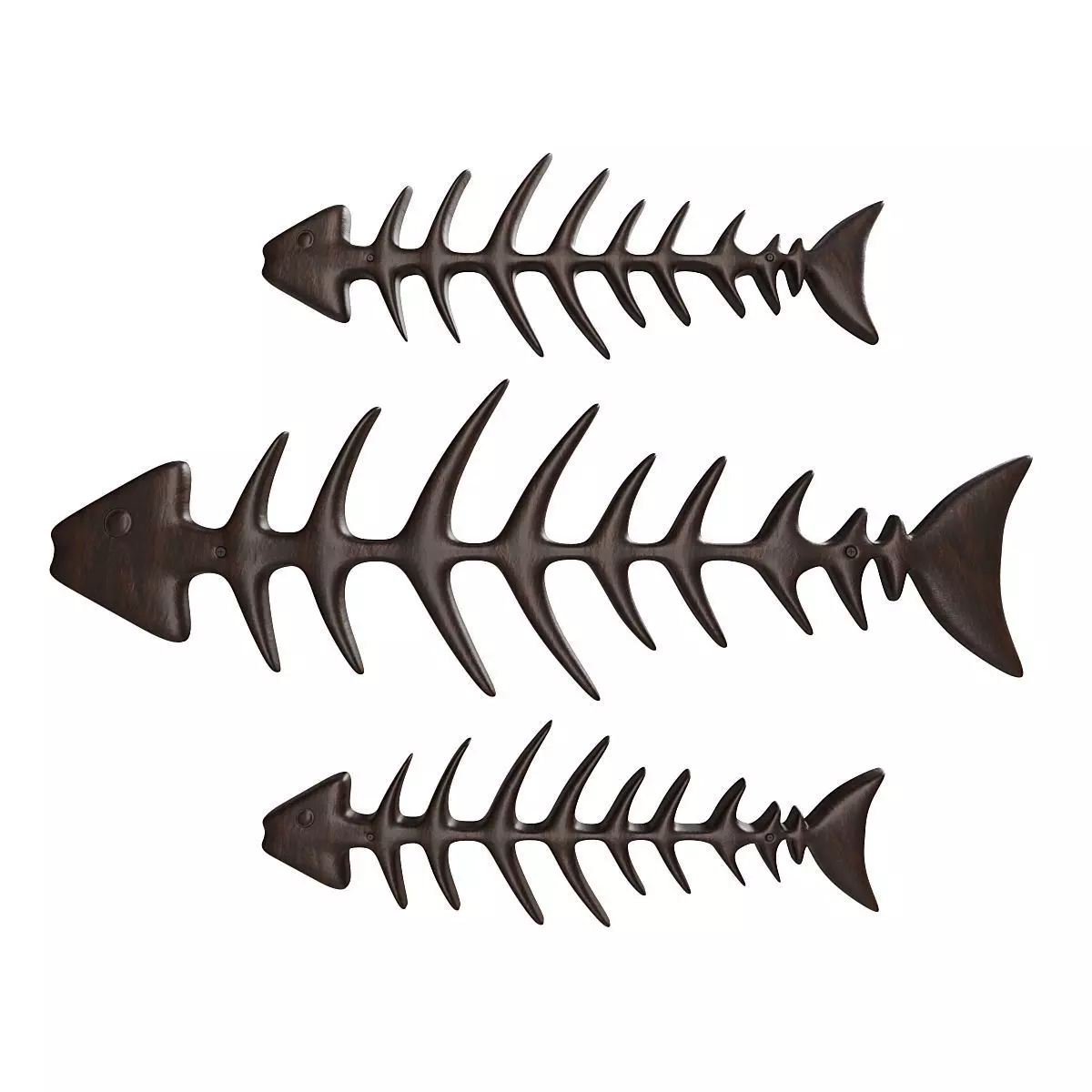 Fish Sceleton Low-poly 3D model_0