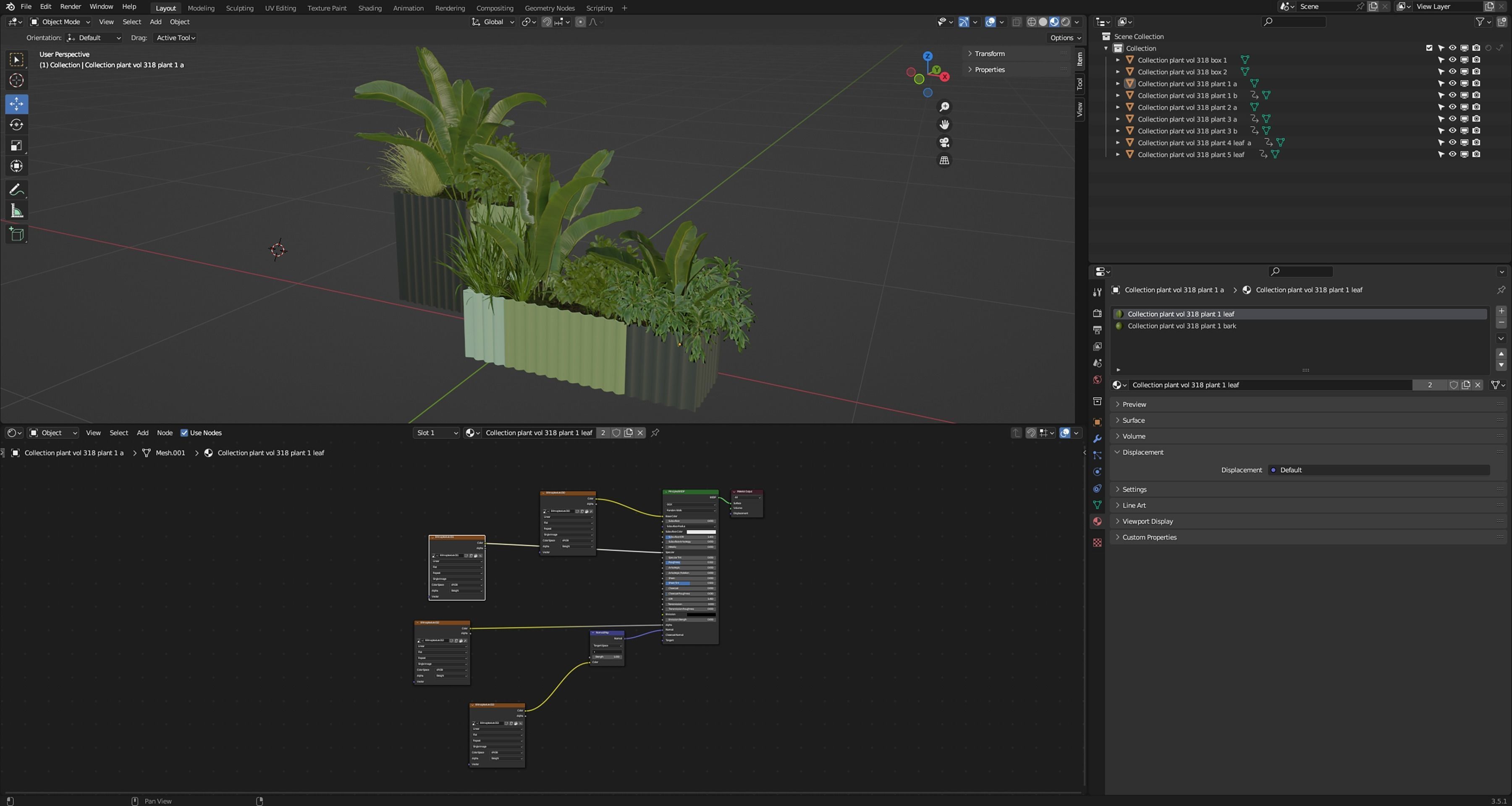Collection plant vol 318 - blender model  3D model_6