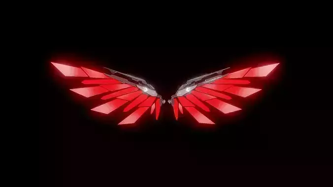 Robot Wings Low-poly 3D model