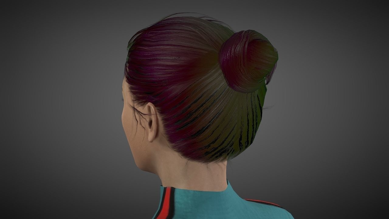 Emilia Clarke Low-poly 3D model_22