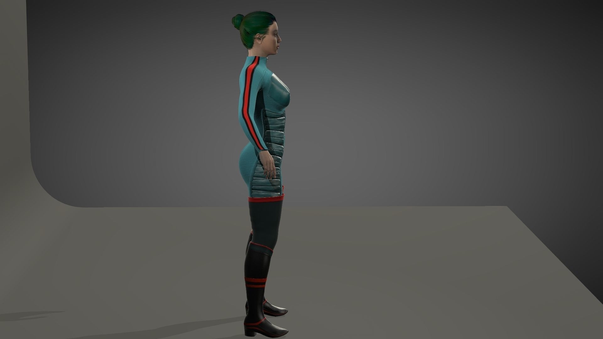 Emilia Clarke Low-poly 3D model_2