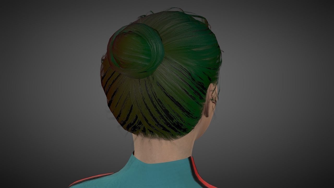 Emilia Clarke Low-poly 3D model_19