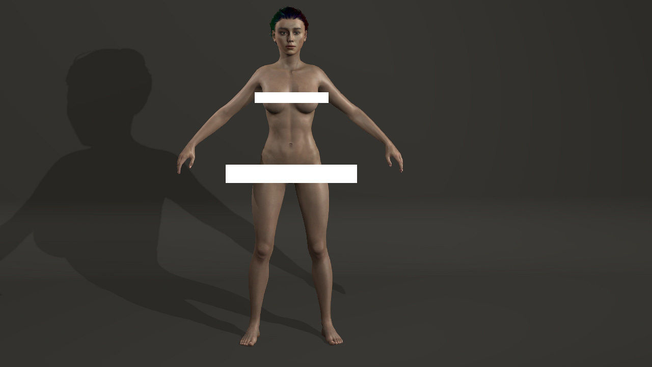 Emilia Clarke Low-poly 3D model_5