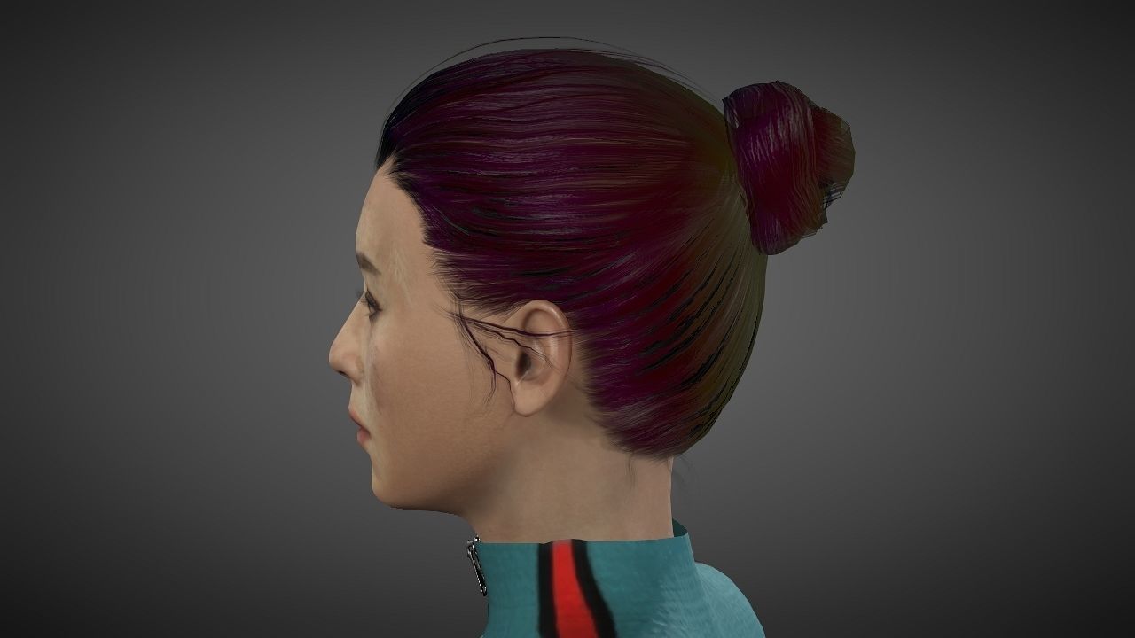 Emilia Clarke Low-poly 3D model_24