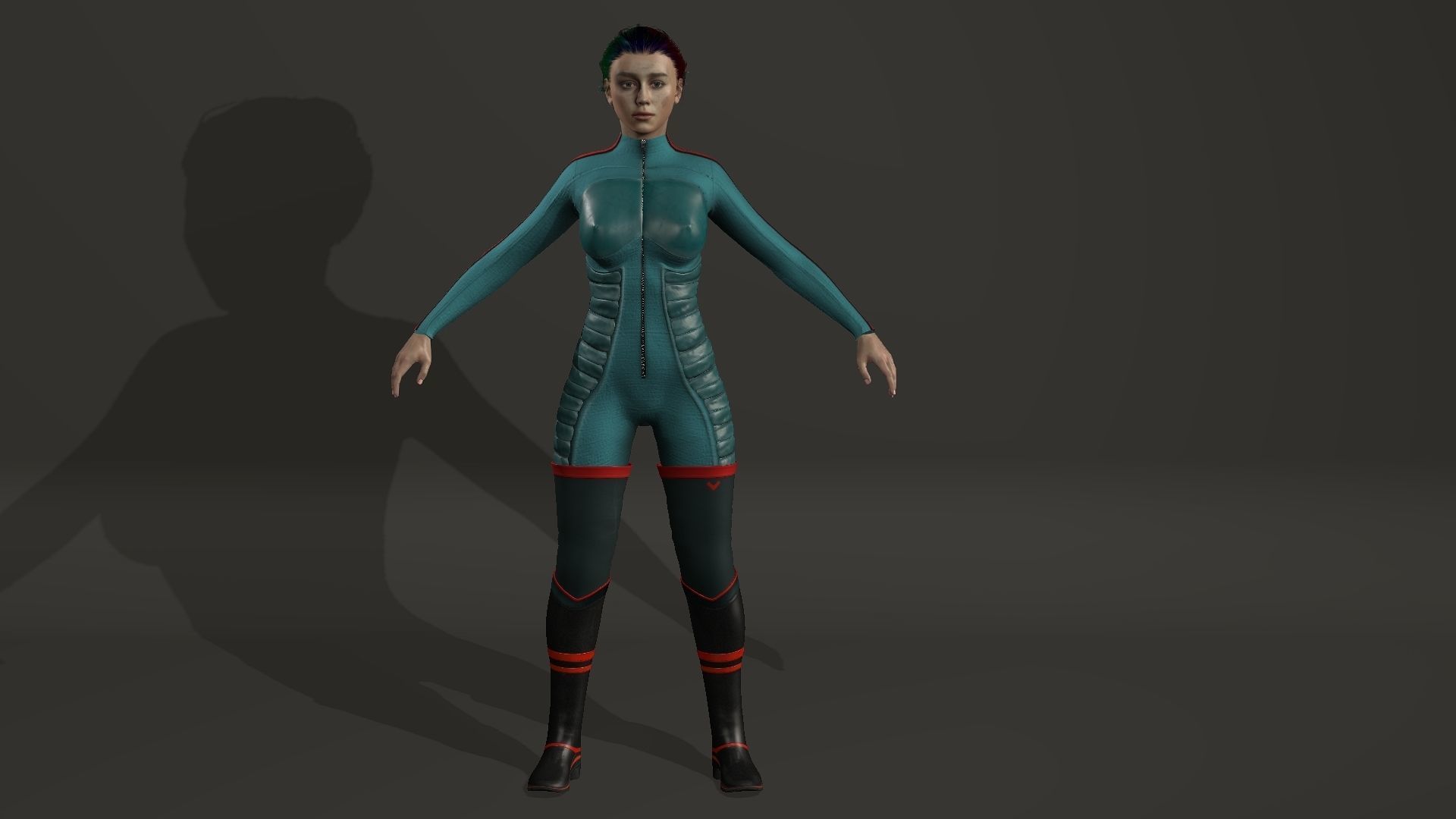 Emilia Clarke Low-poly 3D model_1