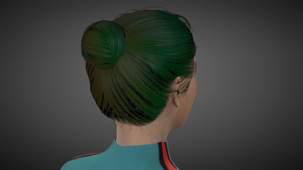 Emilia Clarke Low-poly 3D model_18