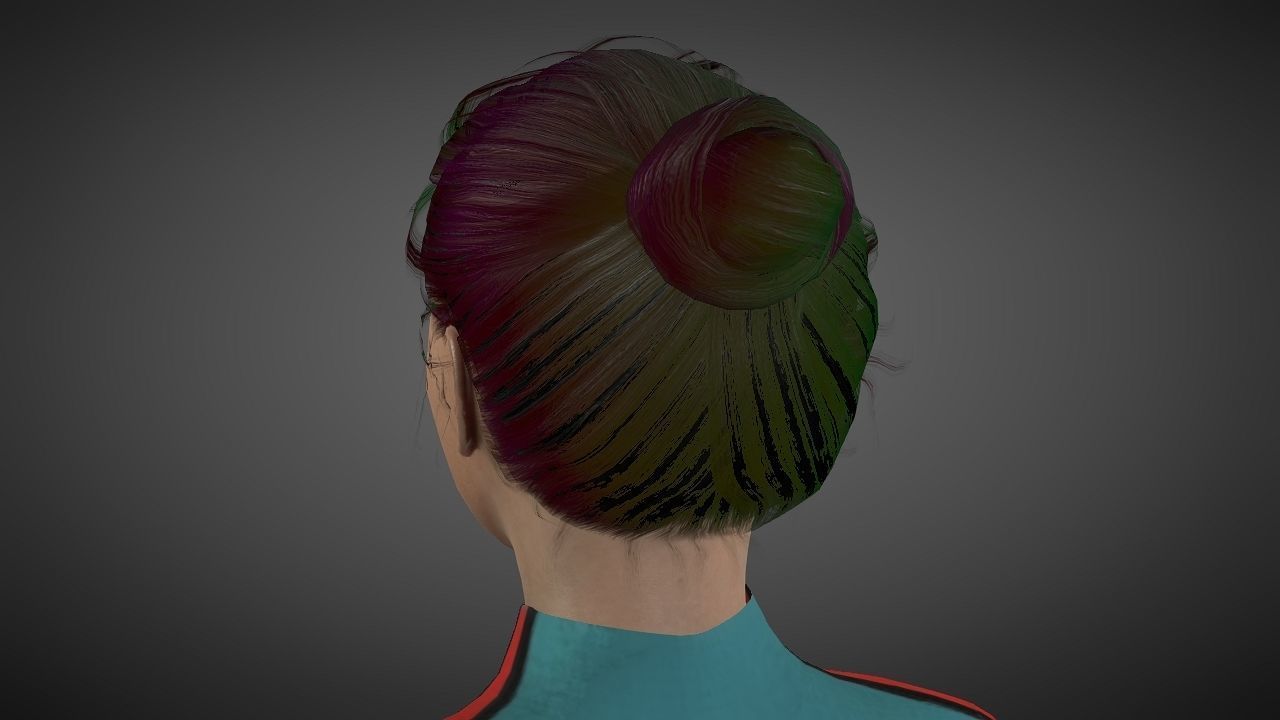 Emilia Clarke Low-poly 3D model_21