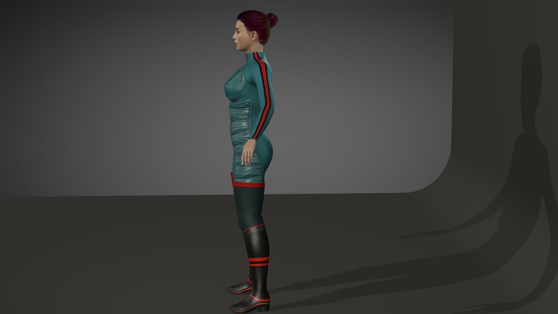 Emilia Clarke Low-poly 3D model_4