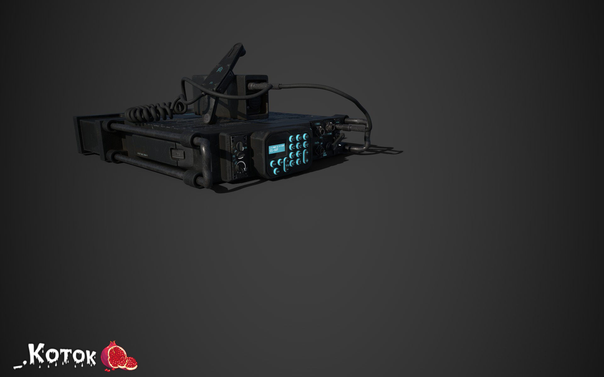Military Radio Low-poly 3D model_6
