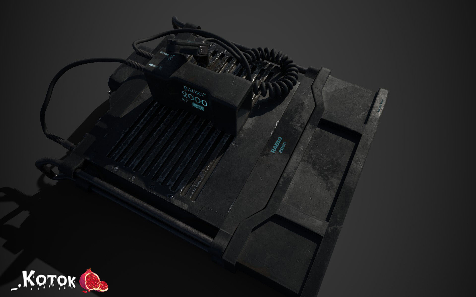 Military Radio Low-poly 3D model_13