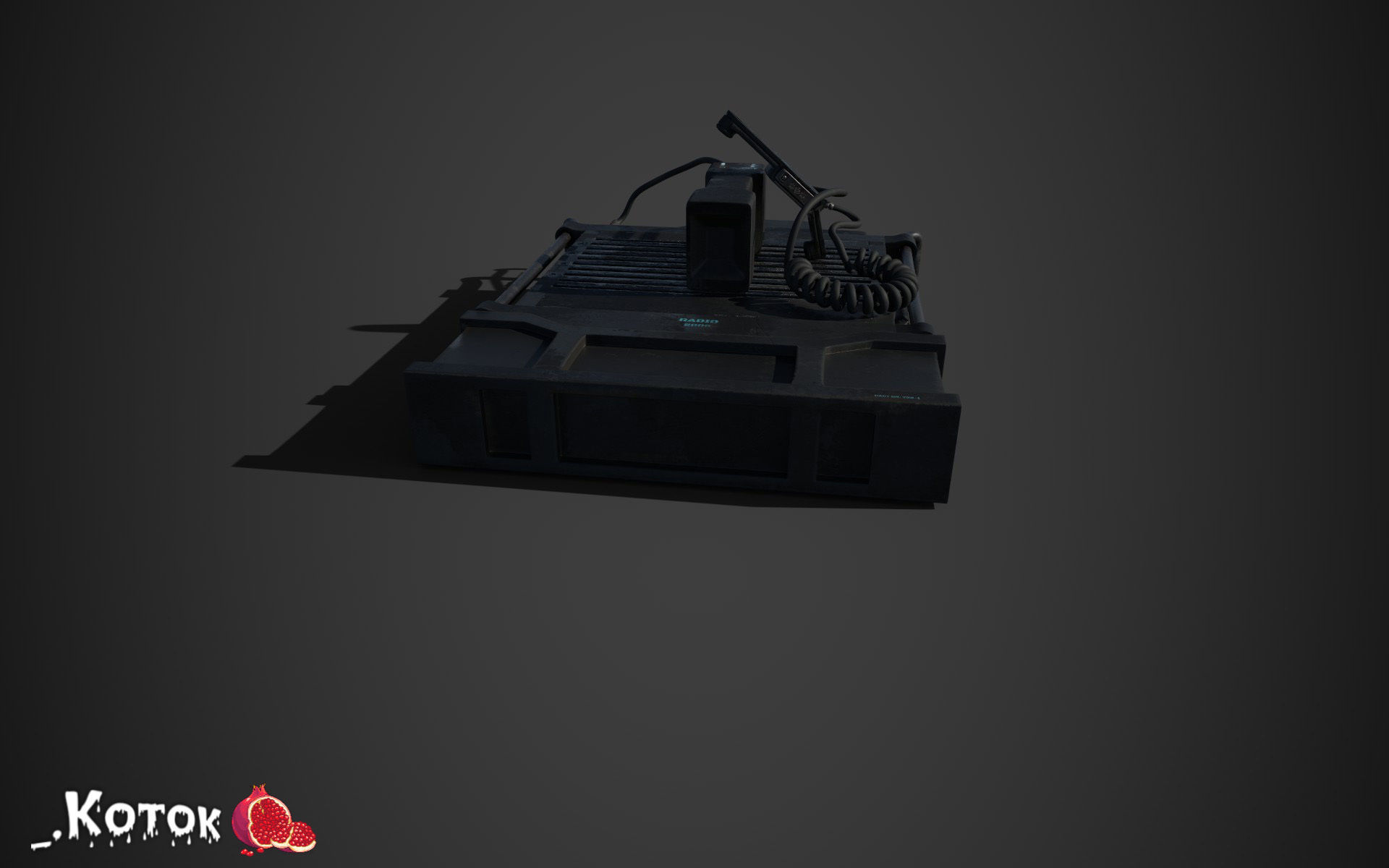 Military Radio Low-poly 3D model_4