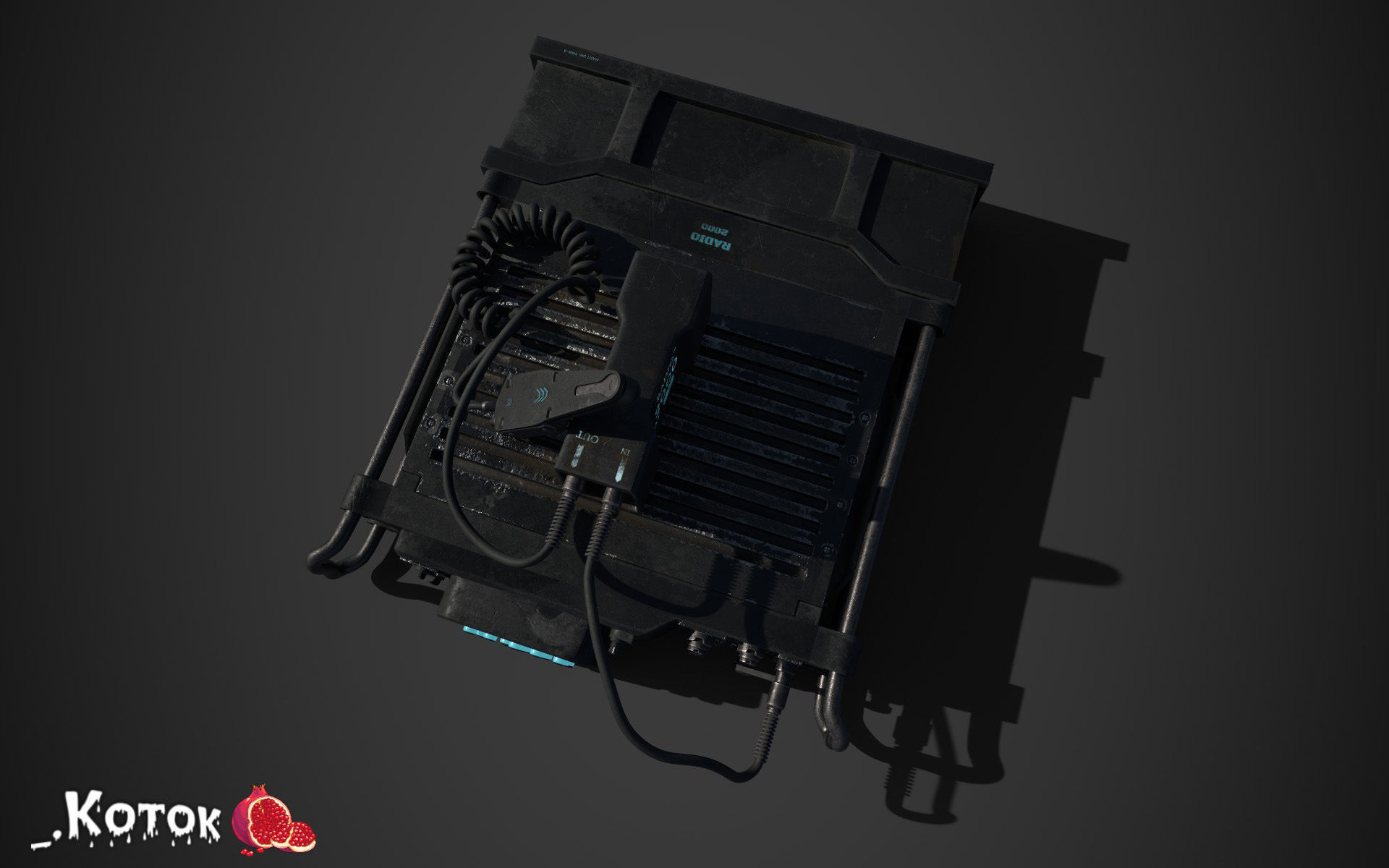 Military Radio Low-poly 3D model_18