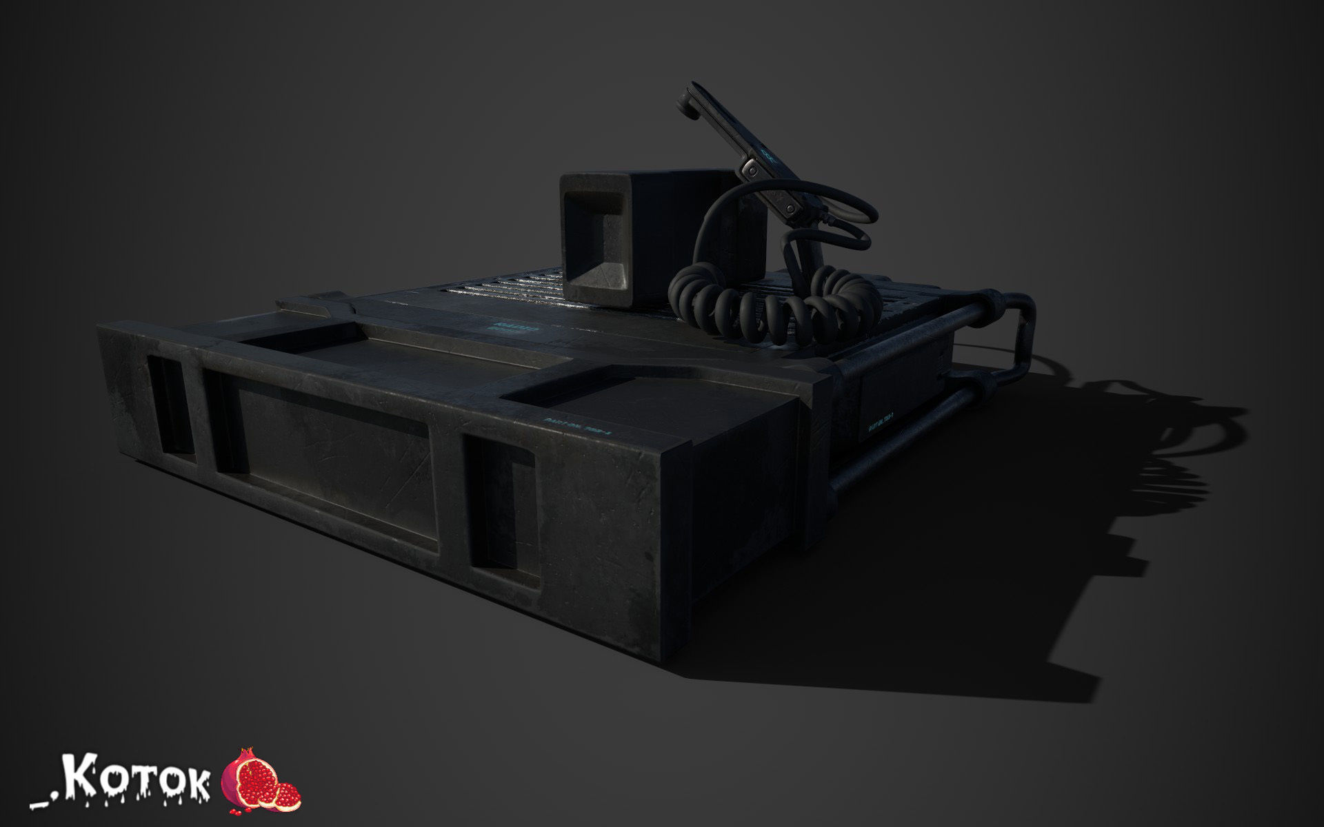 Military Radio Low-poly 3D model_15
