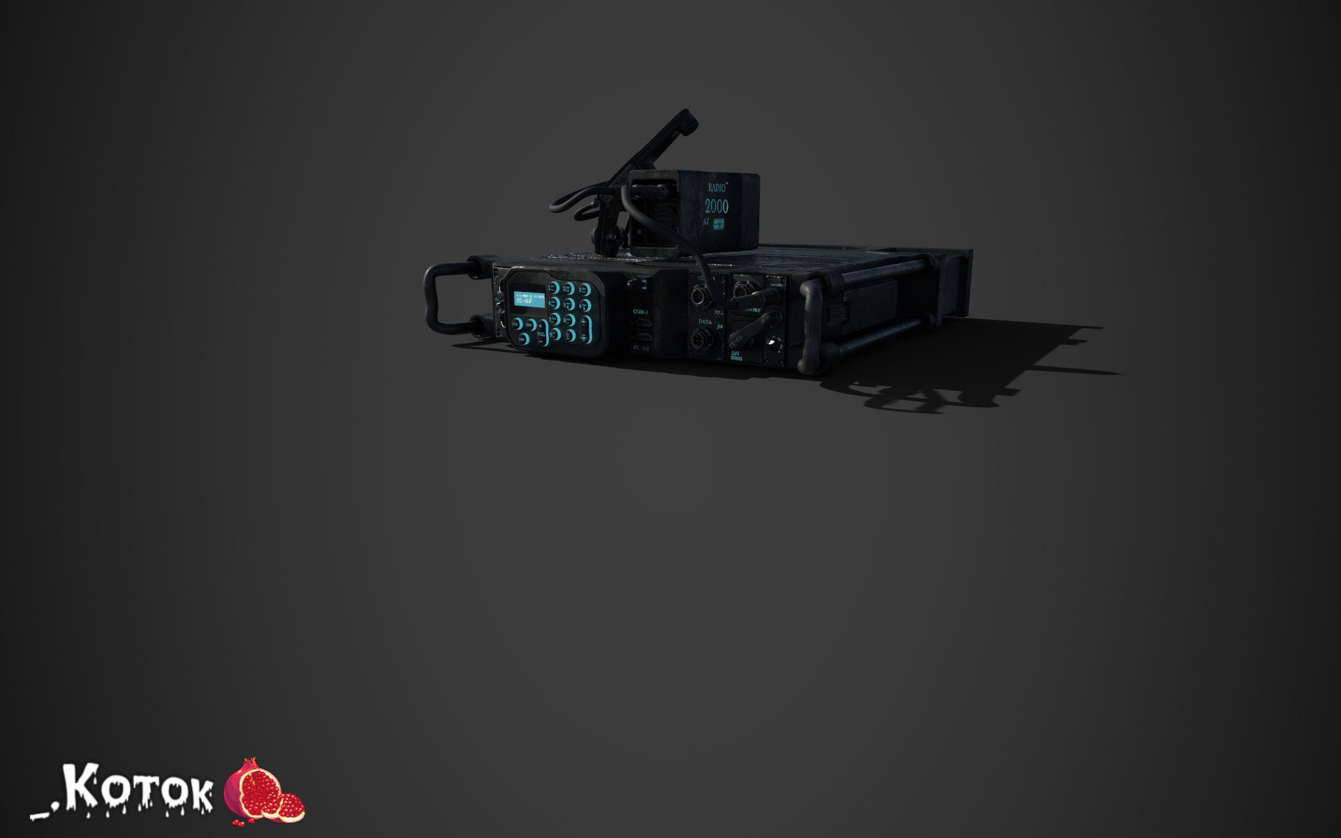 Military Radio Low-poly 3D model_5