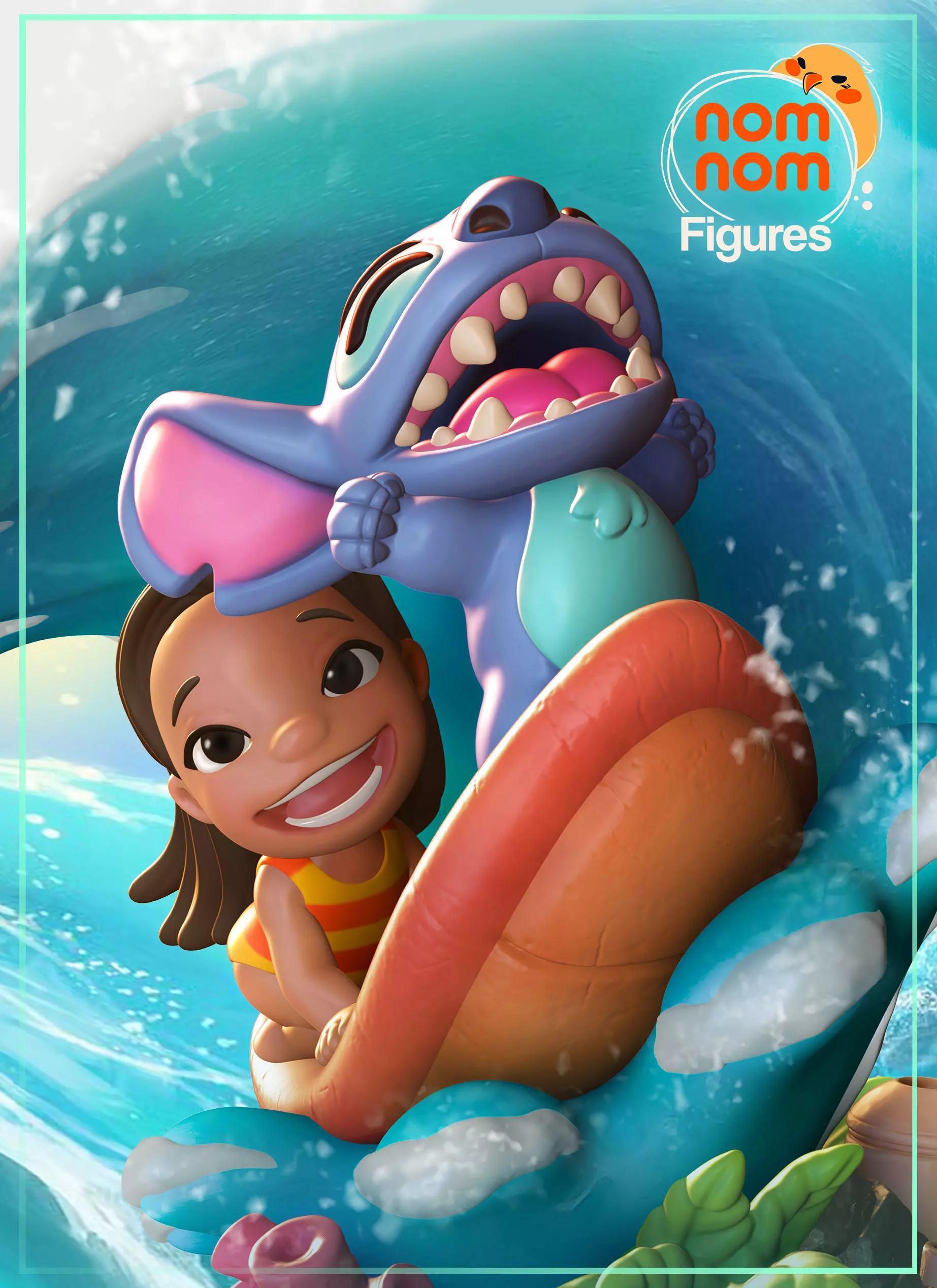 Chibi Lilo and Stitch 3D print model_0