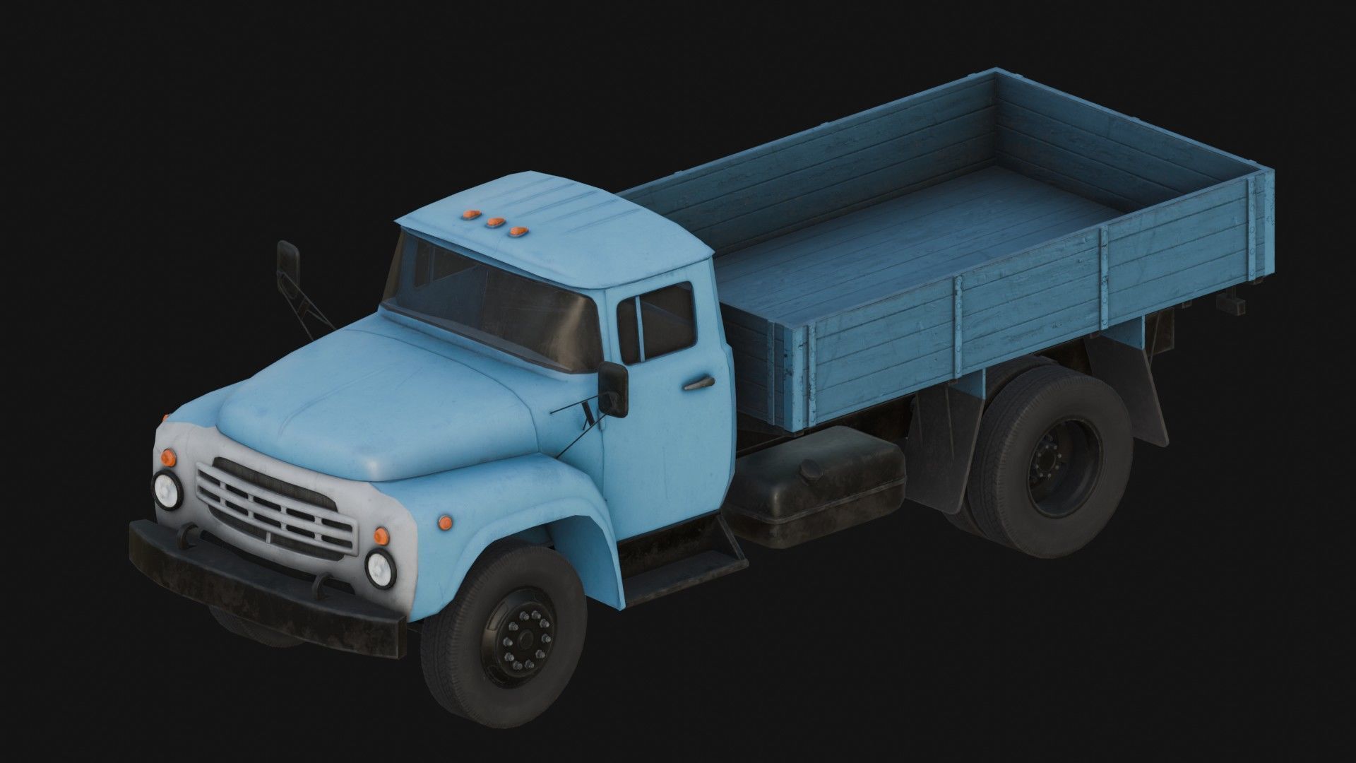 Soviet Flatbed Trucks 3D Model Collection_6