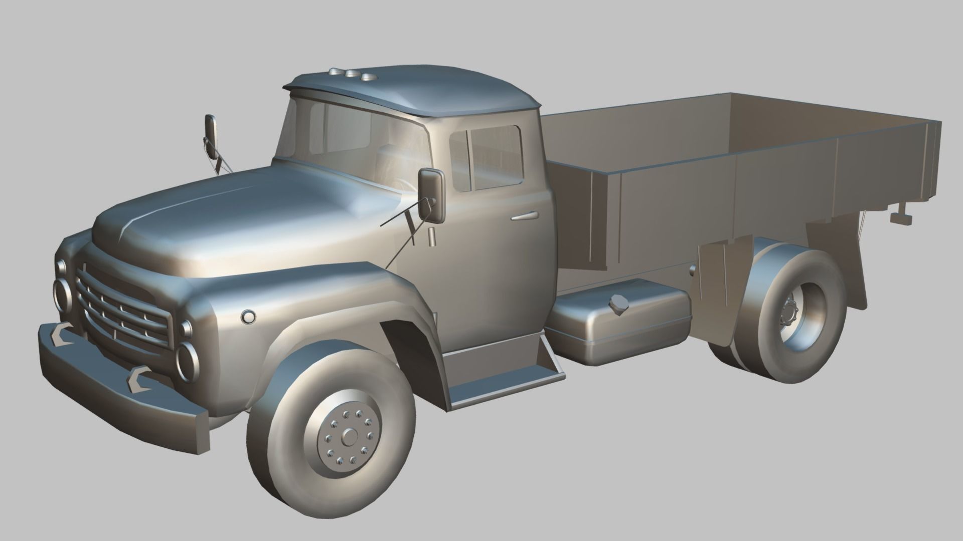 Soviet Flatbed Trucks 3D Model Collection_14
