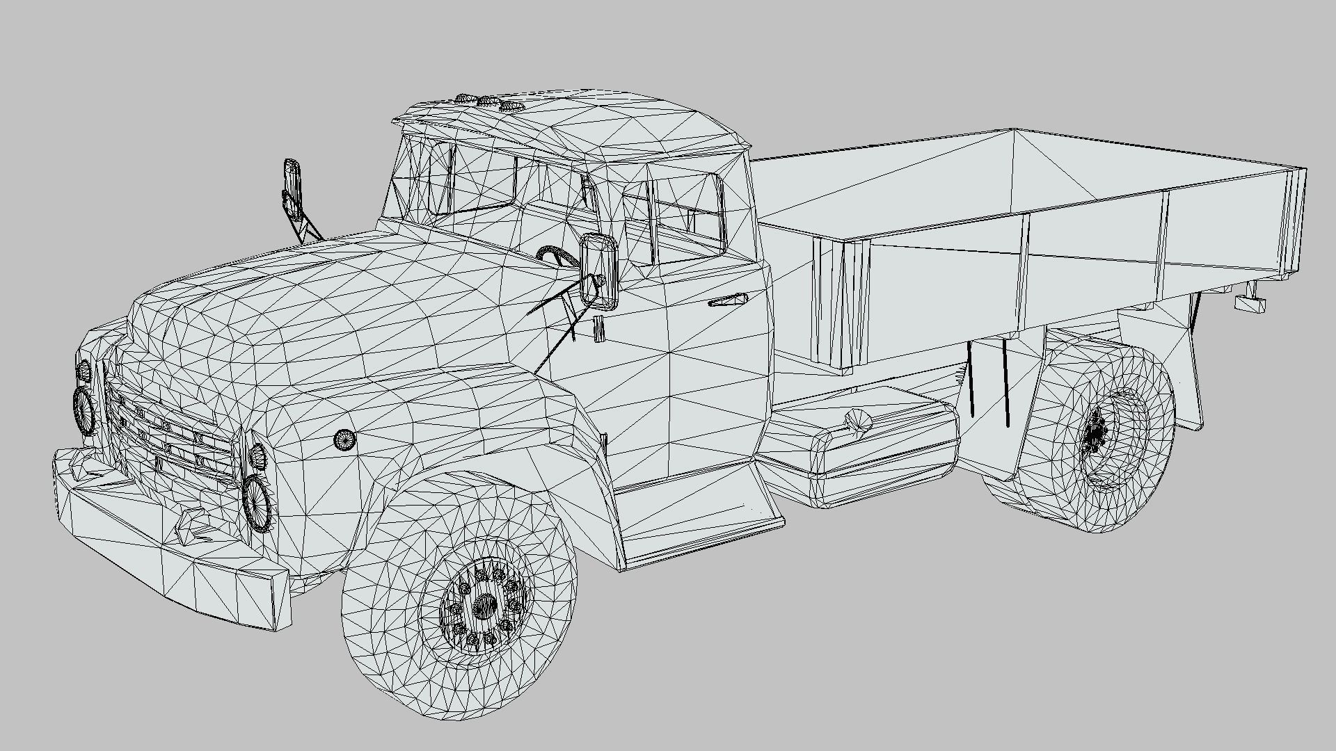 Soviet Flatbed Trucks 3D Model Collection_12