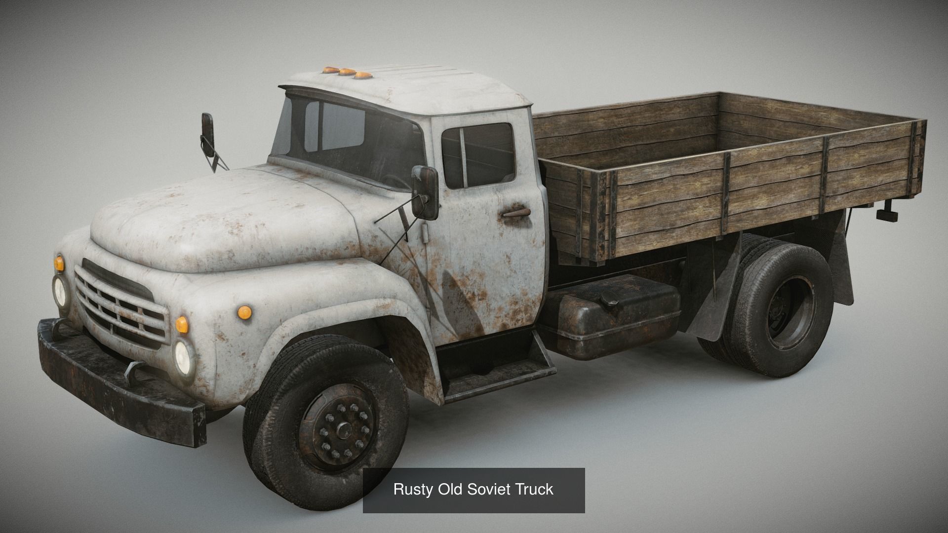 Soviet Flatbed Trucks 3D Model Collection_11