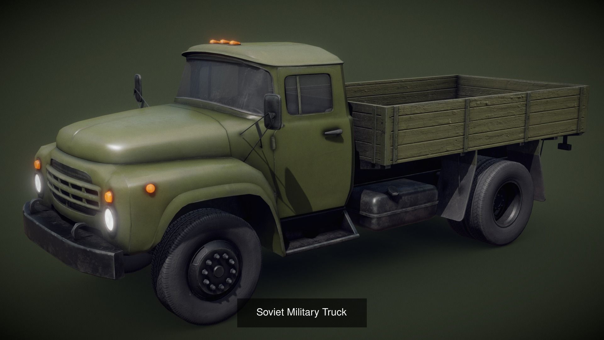 Soviet Flatbed Trucks 3D Model Collection_10