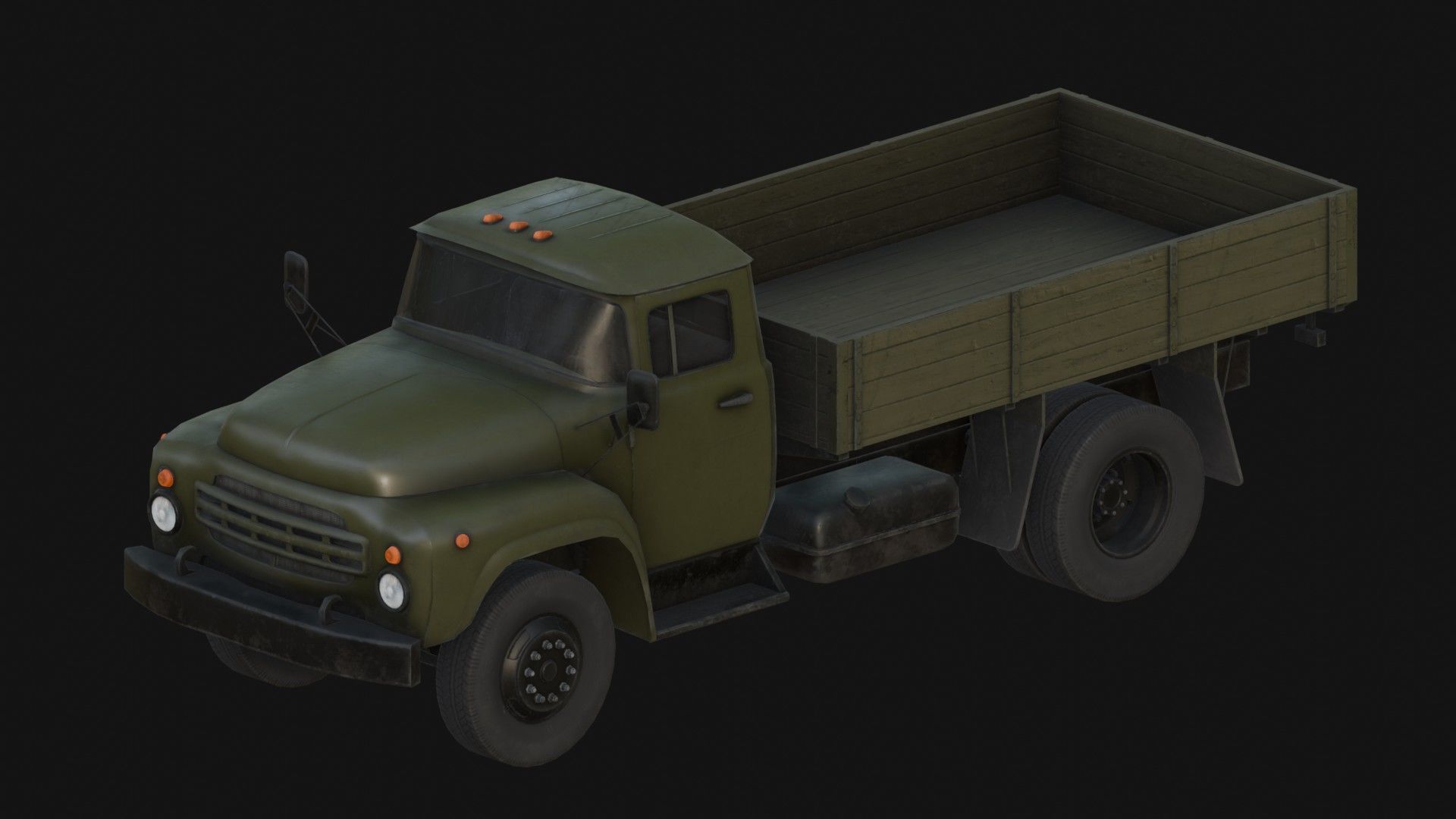 Soviet Flatbed Trucks 3D Model Collection_4