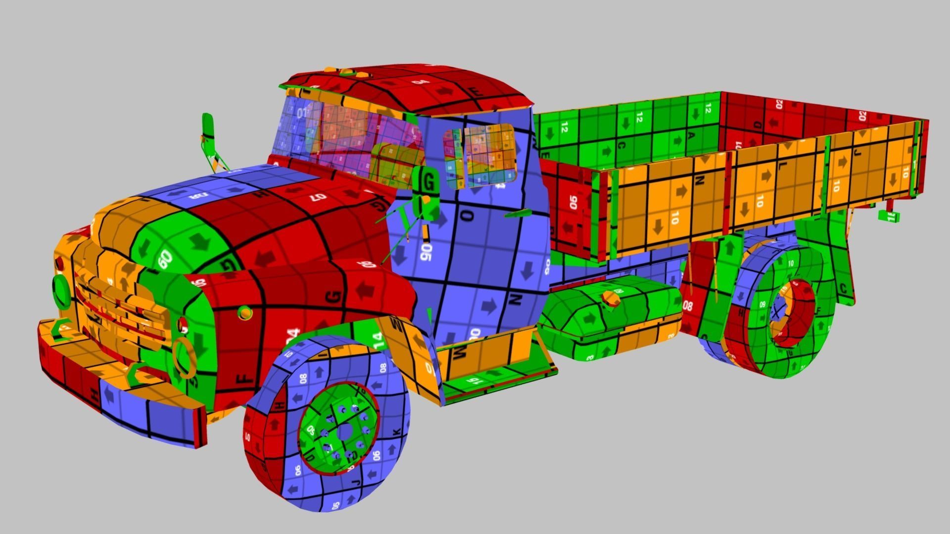 Soviet Flatbed Trucks 3D Model Collection_13