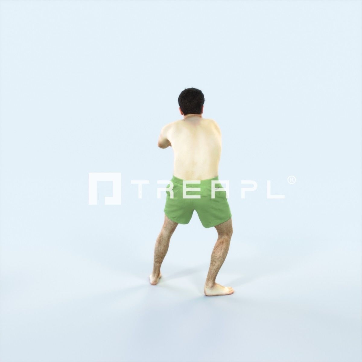 Flow 15J Beach Receiving Sports Man Low-poly 3D model_3
