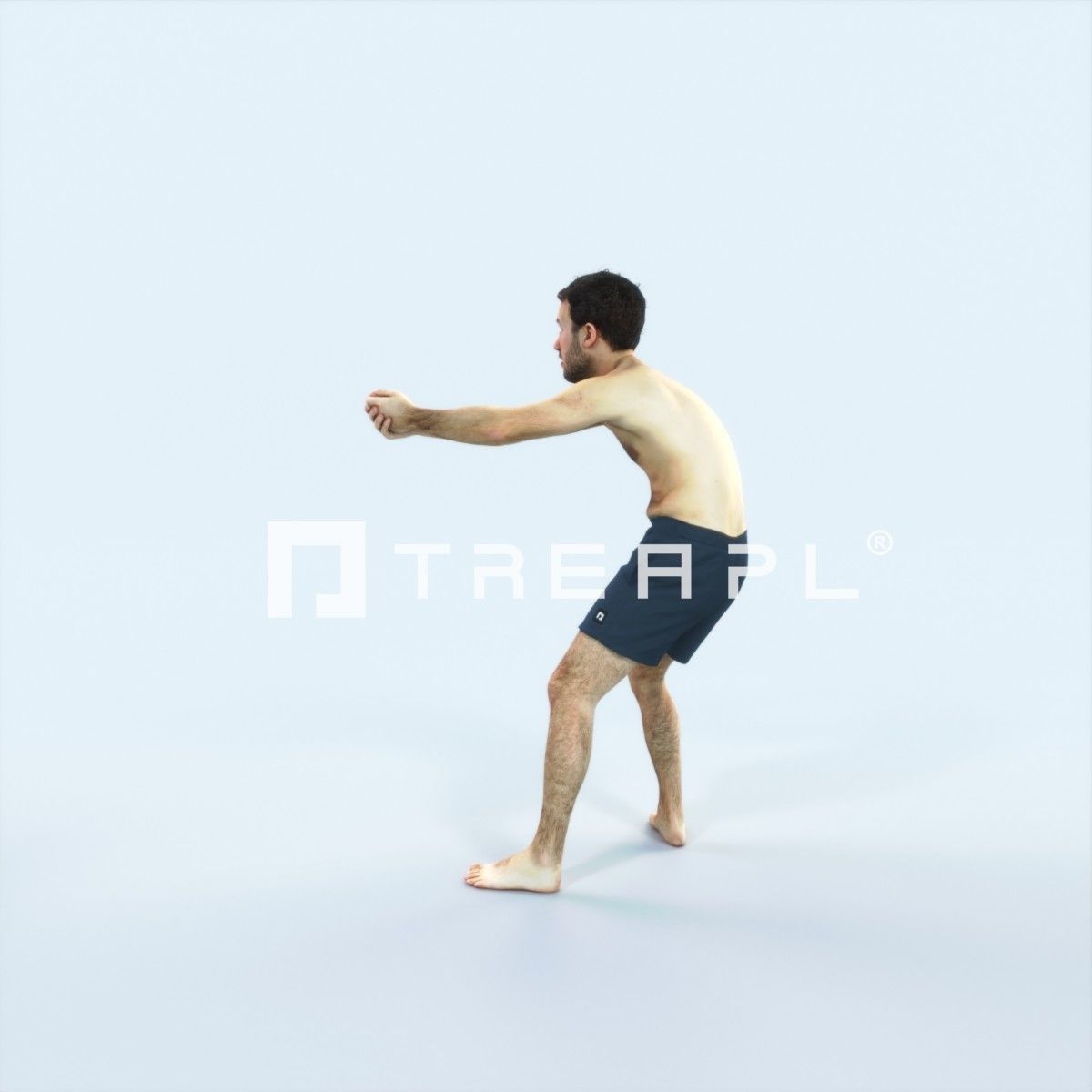 Flow 15G Beach Receiving Sports Man Low-poly 3D model_4