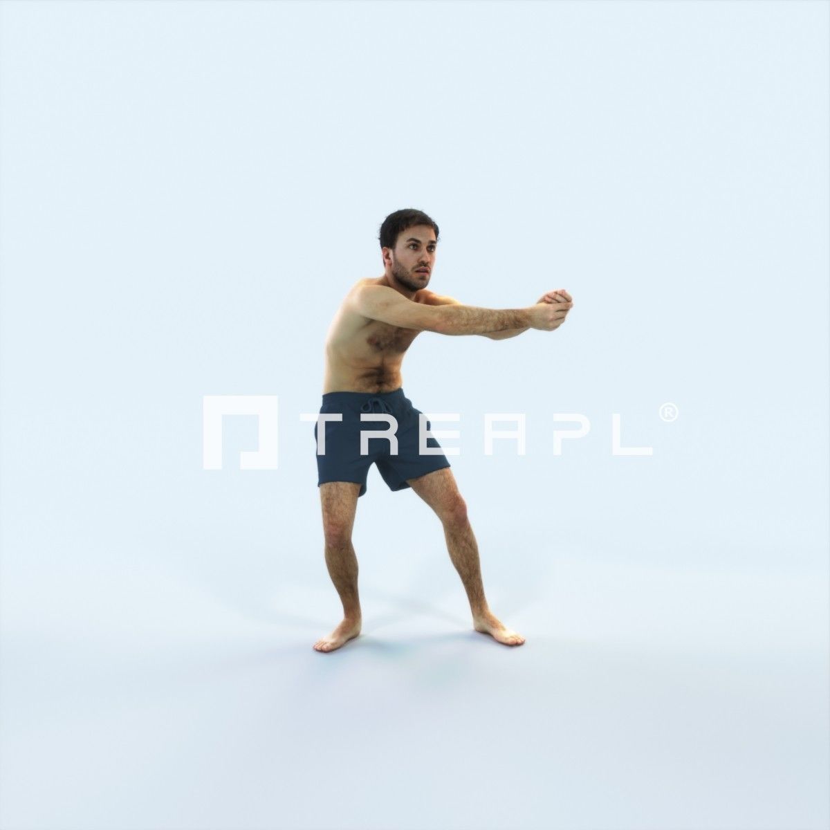 Flow 15G Beach Receiving Sports Man Low-poly 3D model_1