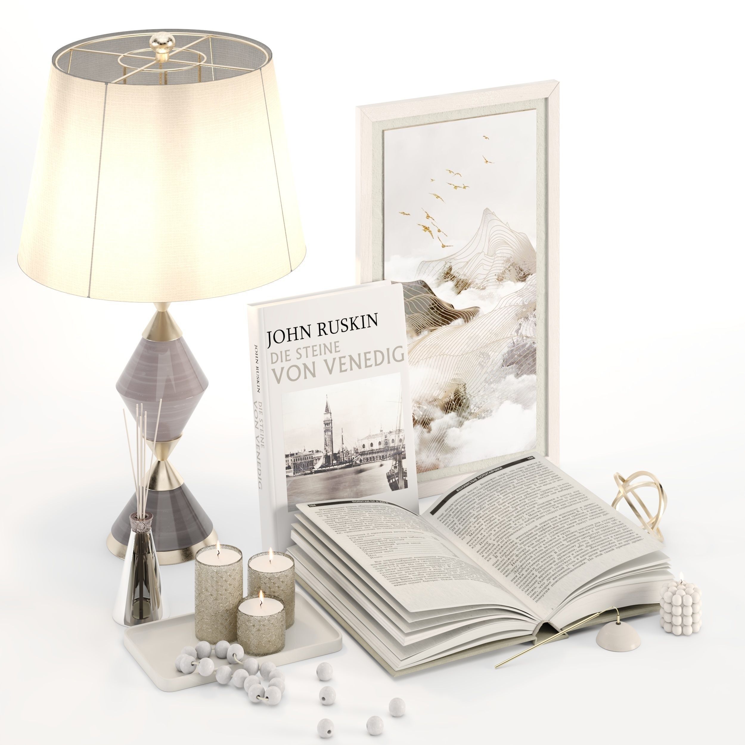 Decorative set 04 3D model_2