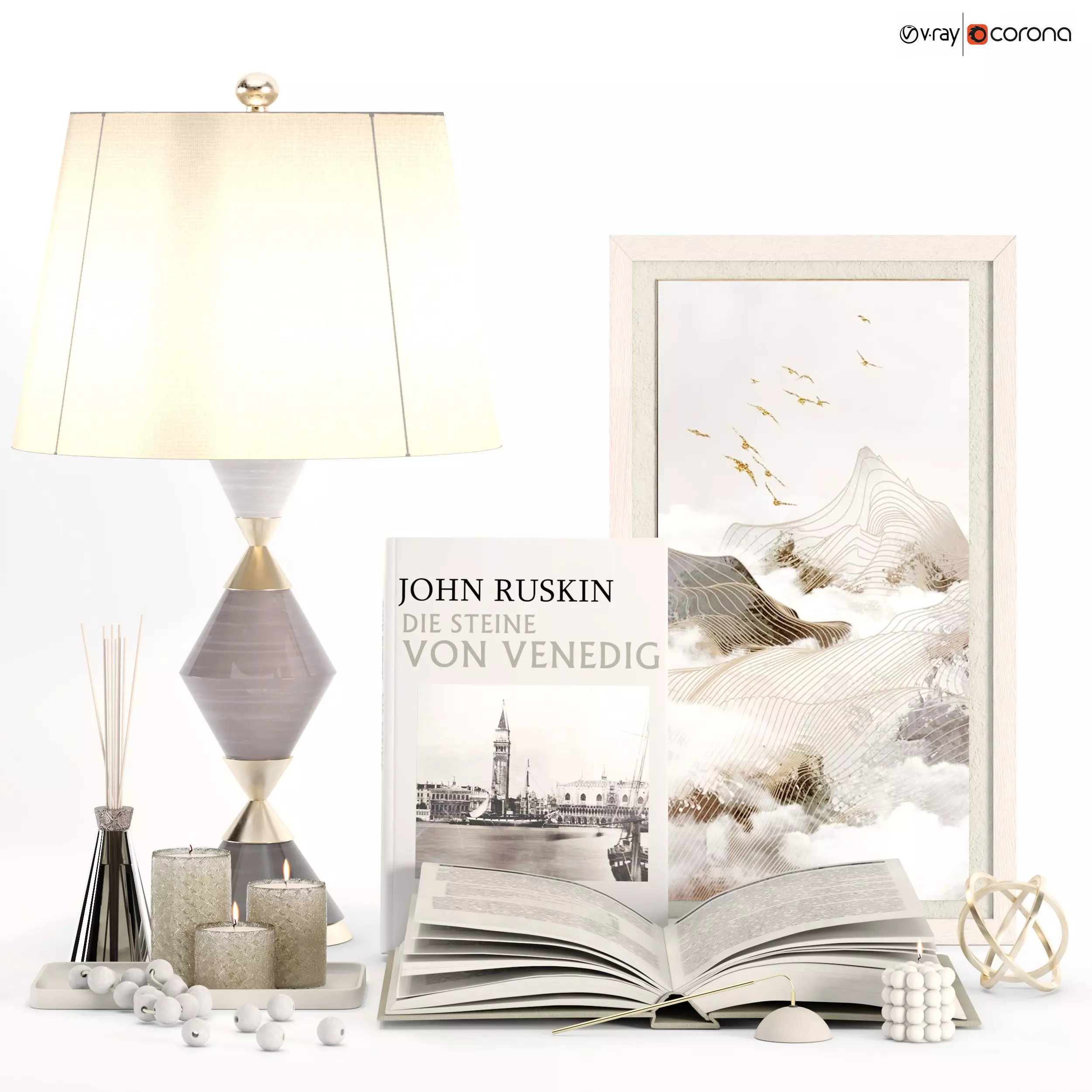 Decorative set 04 3D model_0