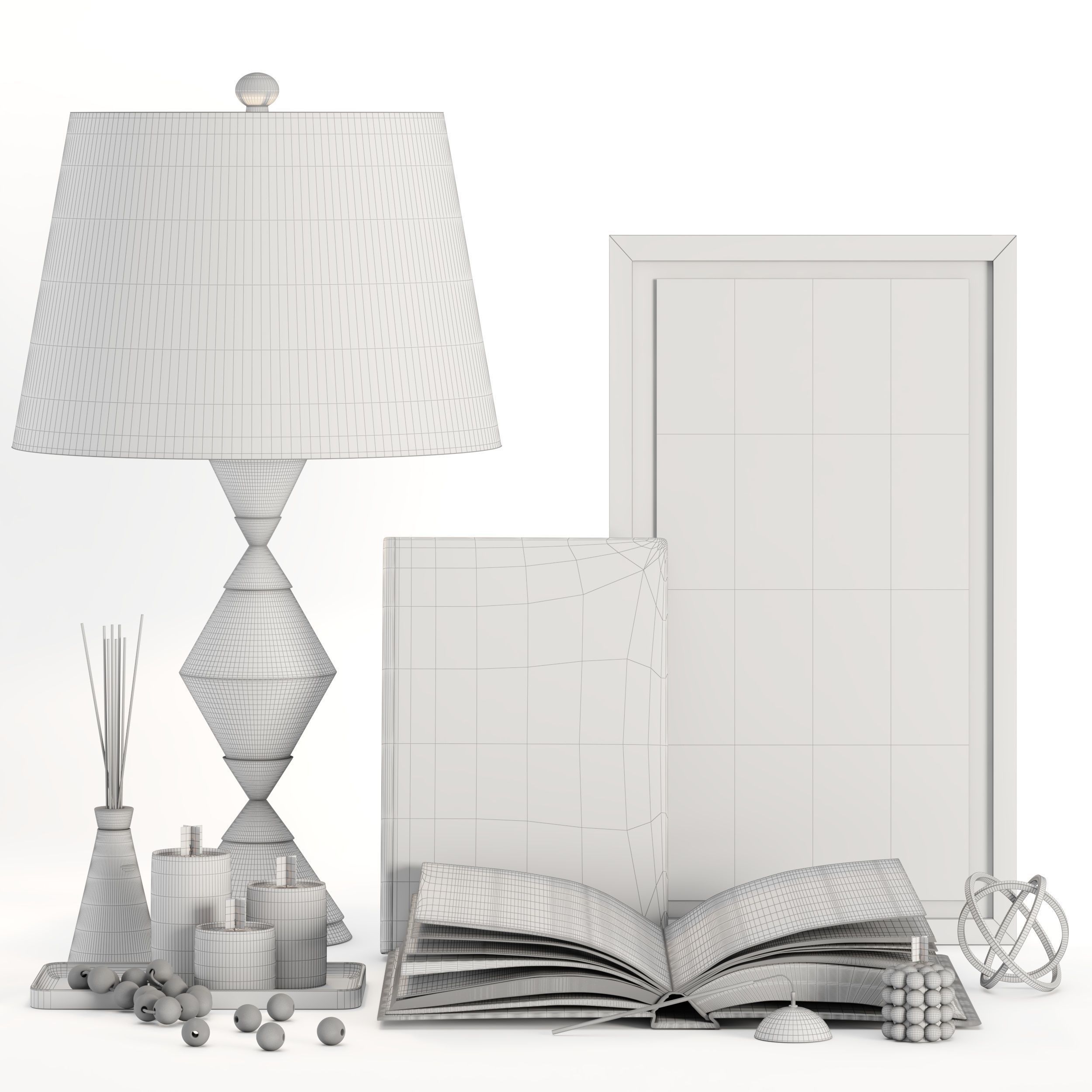 Decorative set 04 3D model_3