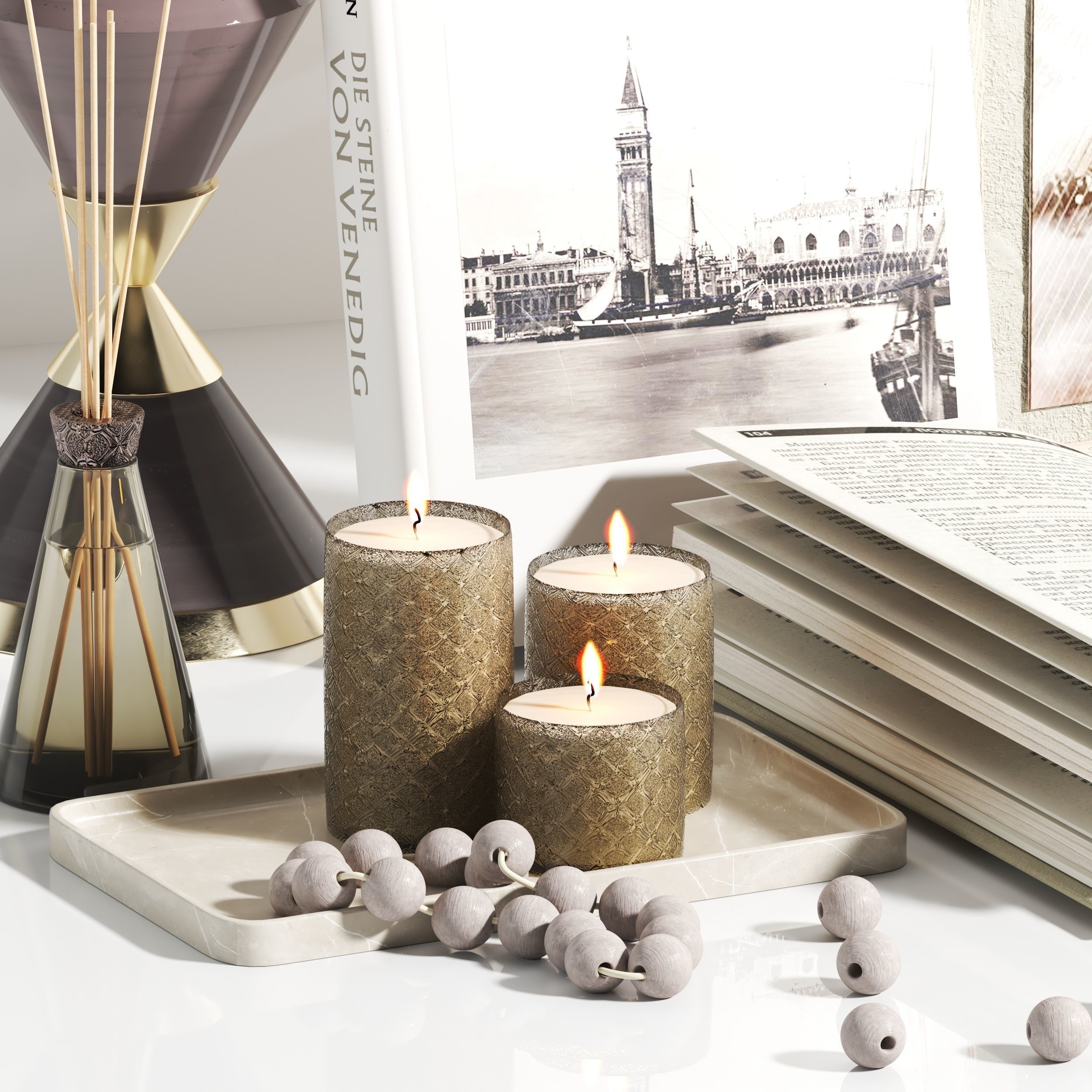 Decorative set 04 3D model_4