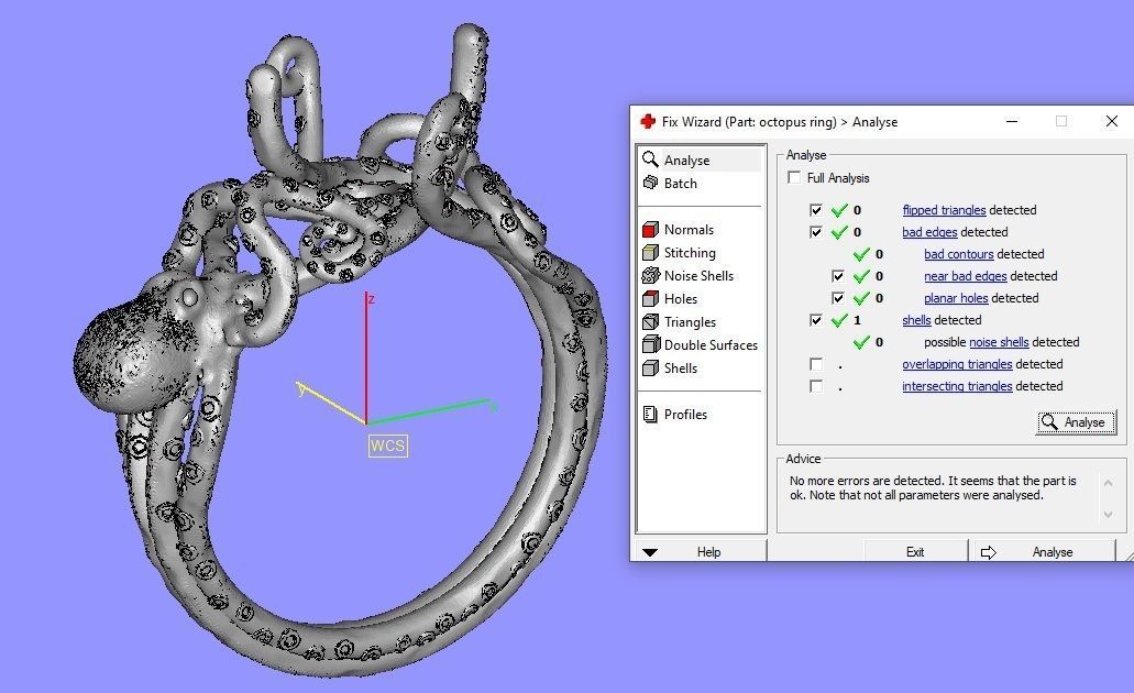 Octopus ring 3D print model_9